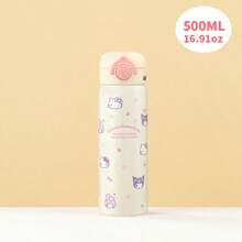 Miniso 1个三丽鸥316不锈钢魔术翻盖真空保温杯，500毫升/16.91盎司大容量，翻盖设计，持久保温，适合日常使用