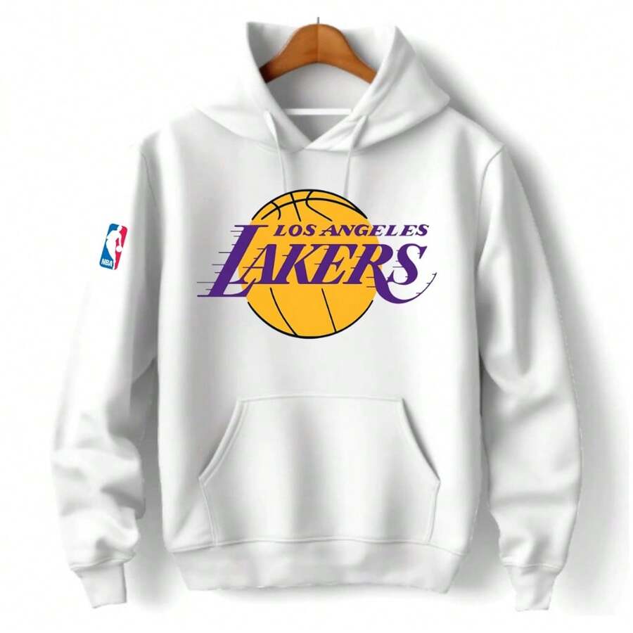 Los Angeles  Sweatshirt Winter Basketball Team Cold Weather Top Various Colors - 白色 - 查看 1