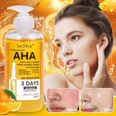1PC AHA Body Serum,Skin Care ,Essence, Brightening And Repairing,Face Care ,Moisturizing,Skin Firming,Fade Dark Spots ,Pores And Fine Lines,Serum,Make Skin Glow,Soothing Repair