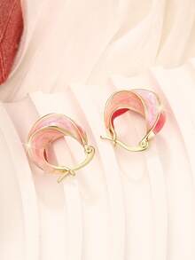 1 Cặp Hoa tai vòng tuyệt đẹp dành cho phụ nữ làm quà tặng kỷ niệm ngày cưới, tiệc đính hôn, ngày lễ tình nhân - 2 # - Xem 5