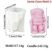 Molde de Vela de Silicone 3D do Papai Noel, Molde de Silicone do Papai Noel Deitado no Sofá Dormindo, Artesanato de Gesso, Presente de Natal DIY, Molde de Argila, Molde de Concreto, Suprimentos de Decoração para Casa