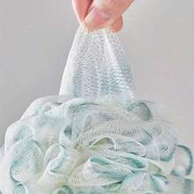 Extra Soft Mesh Bath Sponges - Exfoliating Shower Loofah Poufs For Men/Women | Gentle Body Scrubber With Hanging Loop, Dorm & Travel Essentials(1pc)