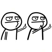 Easypie Selection 2 PIEZAS Pegatina de coche con dedo medio divertido - Calcomanía reflectante impermeable para ventanas/carrocería, decoración de automóvil estilo de dibujos animados