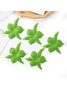 10/20/30/40/50/100pcs Rose Peony Flower Tray Silk Mesh Handmade Material Rose Simulation Silk Flower Tray Handmade DIY Peony Leaves 12cm