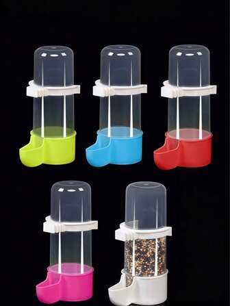 1 Automatischer Wasserspender für Haustiere, Papagei Perle Vogeltränke, große Vogelfütterung mit Schnalle, Automatischer Wasserspender, Hirsekasten, Papageienwassertränke, Kessel Vogelzubehör, Dual-Zweck, Trinkwasser und Fütterung, Automatischer Wasserspender.