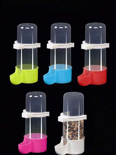 1 Pet Bird Automatic Water Feeder Parrot Pearl Bird Kettle Large Bird Feeder With Buckle Automatic Water Feeder, Bird Automatic Water Feeder, Millet Box, Parrot Water Drinker, Kettle Bird Supplies, Dual-Purpose, Drinking Water And Feeding, Automatic Water Feeder.