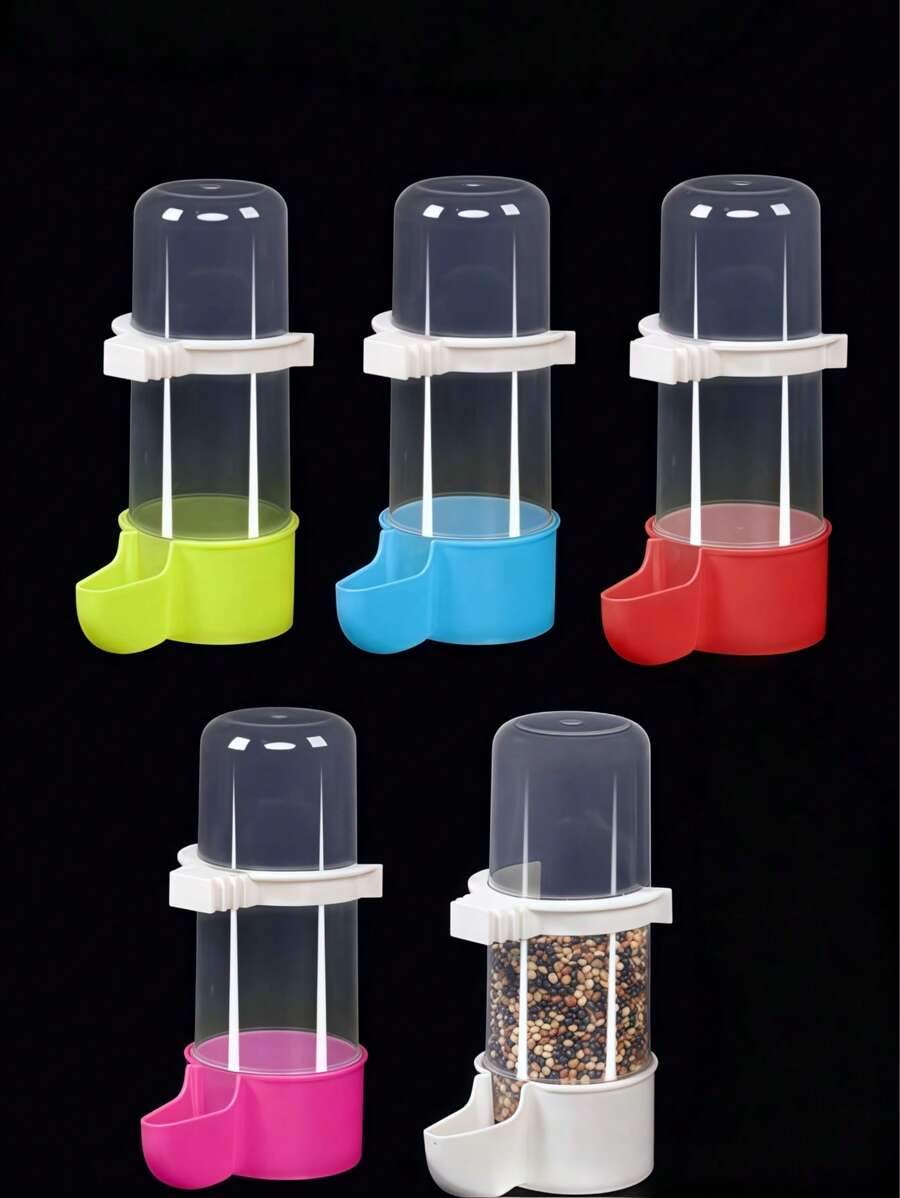 1 Pet Bird Automatic Water Feeder Parrot Pearl Bird Kettle Large Bird Feeder With Buckle Automatic Water Feeder, Bird Automatic Water Feeder, Millet Box, Parrot Water Drinker, Kettle Bird Supplies, Dual-Purpose, Drinking Water And Feeding, Automatic Water Feeder. - White - View 1