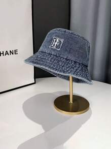 1 件女士秋冬渔夫帽，大头围，小脸，复古水洗，百搭，轻便，适合户外散步、购物、度假、日常穿着、返校、万圣节