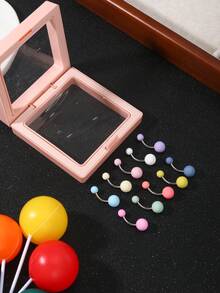 10 colori misti di anelli per ombelico in acciaio inossidabile e acrilico, di tipo a manubrio, ipoallergenici, di design unico e texture setosa, ideali per le donne da indossare nella vita quotidiana, matrimoni, festa della mamma ecc.