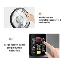 Melaide Multi Functional Electric Pressure Cooker Rice Cooker Intelligent Cooking Reservation Non Stick Kitchen Pot 220V Eight Functions Heloween Gifts Christmas Gifts