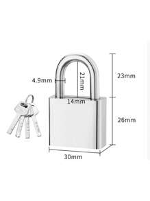 4-Key Heavy Duty Stainless Steel Padlock - Rust-Proof, Waterproof, Suitable For Dorm, Warehouse, And Iron Gate, Waterproof Lock
