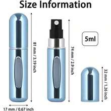 5Pcs,5ml Perfume Bottle With Bottom Filling, Perfume Bottle Self-Pump Type, , Refillable Spray Bottle, Portable Cosmetic Bottle Perfume Refillable Bottle - 多色 1件 - 查看 8