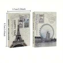 Vintage Travel Landmark Playing Cards, Eiffel Tower & London Eye Design, World Scenery Playing Cards, Showcasing Famous World Landmarks, High-Quality Cardstock With Stamped Borders, Great For Halloween, Christmas Parties, Collectors Gift - Multicolor - View 5