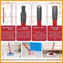 Local Devery-YOUBEI-Qulable Spin Mop Replacement Handle - Mop Stick Compatible With O-Cedar Spin Mop, 4-Section 30" To 58" Mop Handle Replacement Stick, EasyWring Mop Handle For Floor Cleaning(Mop Head&Base Not Include) - 紅色 - 查看 8