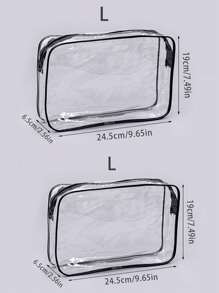 3/1 pezzo Borsa per articoli da toeletta - Borsa trucco trasparente impermeabile da 1 litro grande e piccola, borsa trucco da viaggio, per uomo e donna, può essere trasportata in aereo, vibrazioni boho, per vacanza mare, collezione bagno, collezione camera da letto, ampia capacità