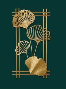 1pc Colorful Ginkgo Leaf Wall Art, Metal Wall Sign, Aesthetic Wall Decor, Retro Hanging Ornament, Bar Kitchen Coffee Sign, For Home Room Living Room Office Decor, Valentine New Year Party Decor, Housewarming Gift,Home Decor ,Room Decor,Wall Decor Gifts Birthday Graduation