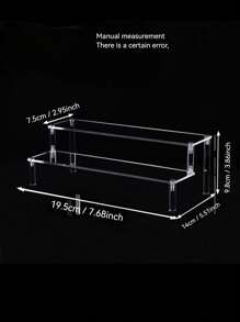 1 sztuka - akrylowy organizer na kosmetyki, wielowarstwowa przezroczysta półka, nadaje się do perfum, produktów do pielęgnacji skóry, kosmetyków, łazienki, sypialni, dekoracji wnętrz, wzmocniona i stabilna konstrukcja trapezowa