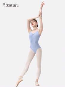 DonsGirl 1pc Women's Ballet Leotard, Adjustable Shoulder Straps, Fitted Waist Design, Suitable For Dance And Gymnastics Performance Training