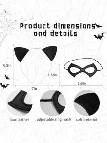 مجموعة 1 قطعة/2 قطعة (1 قناع قطة و 1 شريطة رأس أذن قطة)، قناع هالوين قناع تنكري قطة محارب هالوين اكسسوارات تنكرية، زي قطة، زي هالوين للنساء، ضروري للحفلات، خيار جيد للهدايا، 1 قطعة/2 قطعة (1 قناع عين قطة مجوف/1 شريطة أذن قطة مجوفة) قناع أذن قطة دانتيل مجوف قديم، دعائم حفلة مصممة خصيصًا، ارتداء جو الحفلة وصور تذكارية، خيار ممتاز للحفلات والهدايا