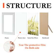 1 pieza/4 piezas Marco de fotos decorativo retro blanco europeo, decoración de pared, muestra fotos de 3.5x5", 4x6", 5x7", 6x8", 8x10", horizontal o vertical para mesa o pared, adecuado para dormitorio, sala de estar, regalo ideal para Halloween, Navidad, Año Nuevo (se incluye papel fotográfico al azar)