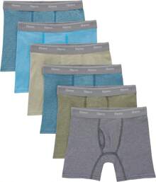 Hanes Boys' Originals Boxer Briefs, Tween Boy Underwear, Cotton Stretch, 6-Pack