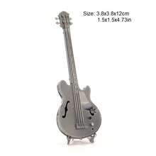 3D Metal Assembly Model, DIY Stainless Steel Buckle Puzzle, Musical Instrument Models - Drum Set, Electric Guitar, Bass, Cello, Piano, No Glue Required, Birthday Gift