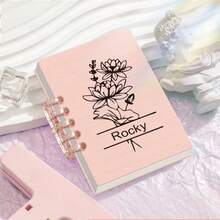 1/3/5/10 piezas Cuaderno mini de hojas sueltas personalizado, cuaderno de bolsillo con nombre y flor guardiana personalizados, cuaderno portátil personalizado, planificador de alta estética, adecuado para registros de oficina, notas de reuniones, notas de estudio; cuaderno personalizado para la temporada de graduación, cuaderno para el regreso a clases, cuaderno profesional personalizado, regalo para la temporada de graduación, regalo para el regreso a clases, regalo personalizado de empresa, regreso a clases - Multicolor - Ver 22