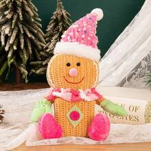 Novo Papai Noel Brilhante em Forma de Homem-Biscoito de Gengibre para Decoração de Festas, Enfeite Transfronteiriço para Casa, Decoração de Natal, Decoração de Quarto, Natal, Inverno, Decorações de Natal, Presentes de Natal, Decoração de Natal