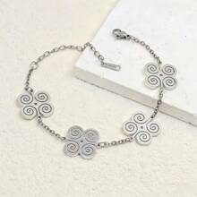 1 Stück Afrikanisches Nyame Gye Armband, Edelstahl Adinkra traditioneller Schmuckanhänger Armband für Frauen