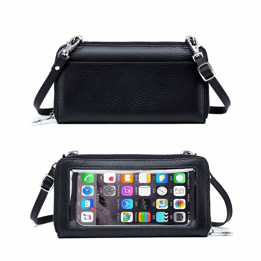 Touch Screen Crossbody Phone Purse For Women Rfid Blocking Small Cellphone Shoulder Purse - màu đen - Xem 1