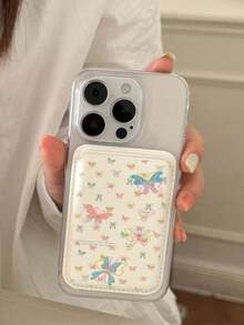 1 件韩式磁卡夹贴纸，图案可爱，适合所有手机型号，Magsafe 皮革卡套