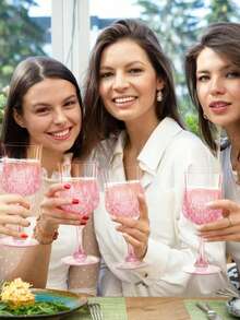 1个钻石图案高档塑料杯，可重复使用塑料高脚杯，白红杯，白酒杯，香槟杯，开水杯，可用于婚礼，晚宴，朋友聚餐，节日聚会，日常娱乐聚会等 - 彩色 - 查看 5