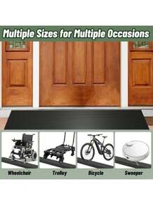 1pc 90cm/35.43in Adjustable And Cuttable Threshold Ramp For Doorway, Electric Wheelchair Ramp, Durable Ramp, Self-Adhesive Anti-Slip Stair Strips, Suitable For Doorway, Curb, Sweeper, Electric Scooter, Bathroom