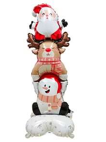 1 quả bóng bay Giáng sinh, Ông già Noel đứng cỡ lớn, Yêu tinh Giáng sinh, Nơ, Kẹo, Nạng, Gấu nhỏ, Nai sừng tấm, Đồ trang trí ngày lễ, Bối cảnh tiệc, Sinh nhật màu đỏ và xanh lá cây - Bóng bay Giáng sinh - Xem 13