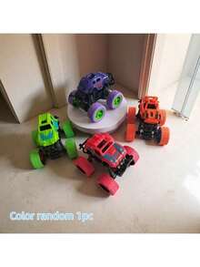 1pc Macaron Color Toy 4WD Inertial Off-Road Car, Stunt Car, Durable Toy Car For Flea Market, Suitable For Boys And Girls, Outdoor And Indoor Interactive Toy Car, Portable Mini Stunt Toy Car, Suitable As Classroom Rewards - Multicolor - View 11