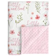 Floral Baby Blankets For Girls - Super Soft Nursery Minky Blanket, Newborn Baby Blanket With Double Layer Dotted Backing, Pink Bed Throw Blanket, 30 X 40 Inch - Pink Flowers - View 7