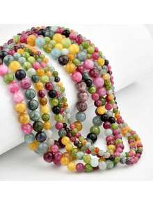 Vintage Colorful Beryl Beaded Necklace, Bohemian Style Bead Choker Necklace With Natural Stones, Gift For Women, Mother's Day Gift