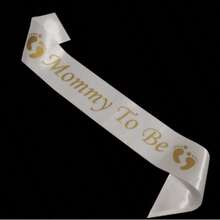 2 Pieces Set, Mom's Belt, Dad's Belt, Mom And Dad Belt, Baby Gift Party Belt, Party Decoration, Baby Gift Party Mom's Belt - White - View 2