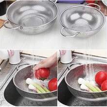 1 peça/3 peças, Malha de Filtração de Água em Aço Inoxidável, Cesta de Filtração de Água de Cozinha Durável, Adequada para Frutas, Vegetais, Massas, Etc., Drenagem de Cozinha, Lavagem de Vegetais, Lavagem de Frutas, Seguro para Máquinas de Lavar Louça de Uso Pesado