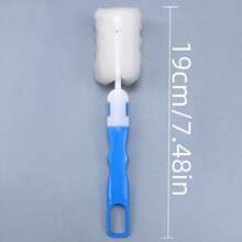 280ml Straight Glass Water Cup, Breakfast Milk Cup, Cold Drink Juice Cup, Thickened Tea Cup, Beer Cup,Long Handled Cup Brush, Bottle Brush,Cup And Brush Set