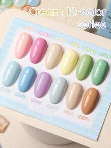 XEIJAYI 马卡龙凝胶指甲油套装，12色高光泽，持久UV/LED可卸凝胶，无酒精配方，充满活力的紫色系，适合春夏美甲 - 彩色 - 查看 7