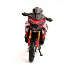 BURAGO 1:18 比例杜卡迪 Multistrada V4 压铸合金摩托车模型，儿童玩具车装饰，收藏车模型，男孩生日礼物 - 紅色 - 查看 3