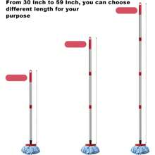 Spin Mop Replacement Handle - 4 Section Mop Or Broom Handle/Stick Compatible With O Cedar Spin Mop Refills And Brooms, 30" To 59", American Threaded Joint End (Mop Head Not Included) - Germany Screw Joint - View 3