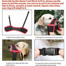 HEELE Dog Muzzle,Soft Nylon Muzzle Anti Biting Barking Chewing,Air Mesh Breathable Drinkable Adjustable Loop Pets Muzzle For Small Medium Large Dogs 4 Colors 4 Sizes (Black, L)