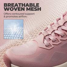 Women's Slip On Walking Shoes Hands-Free Cushion Running Tennis Non-Slip Comfortable Gym Workout Athletic Breathable Fashion Sneakers SwiftLite - Hồng - Xem 8