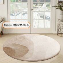 1 件圆形地毯几何条纹设计圆形地毯，可水洗防滑，适用于玄关、客厅、办公室、卧室、书房、室内地毯、可水洗地毯、房间地毯、客厅地毯、厚实易清洁、卧室地毯、床边地毯、卧室地毯、卧室装饰、房间装饰、家居装饰、客厅装饰、秋季家居装饰 - 彩色 - 查看 9