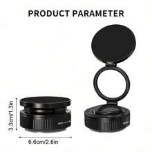 1pc Black Suction Cup Vacuum Adsorption Car Navigation Magnetic Phone Holder, Multi-Function Rotatable Car Magnetic Phone Mount - Multicolor - View 2