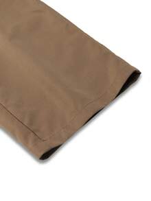 1条装青少年男童多口袋休闲时尚直筒实用美式工装裤 - 卡其色 - 查看 4