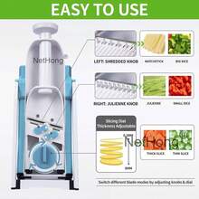 NetHong Multifunctional Kitchen Chopping Artifact Vegetable Slicer Food Chopper Manual - Blue - View 3