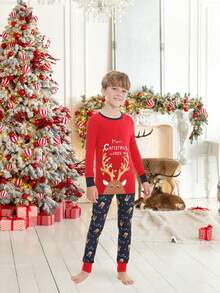 男孩1件套聖誕圖案家居服套裝 - 彩色 - 查看 4